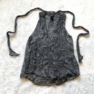 Reformation sleeveless pussy bow top